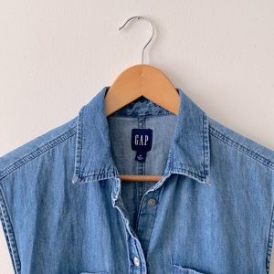 Denim shirt dress